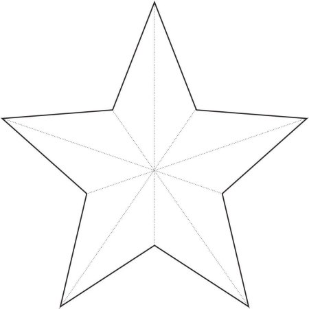 Трафарет для вырезания звезд