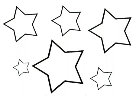 Трафарет звезды рисунок (49 фото)