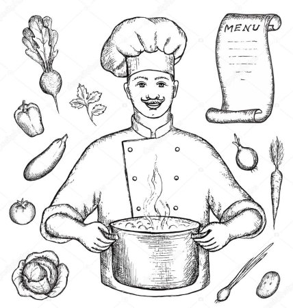 Повар для срисовки