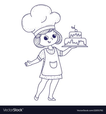 Раскраска повар