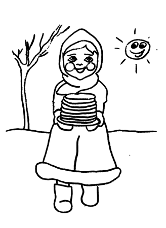 Блины раскраска