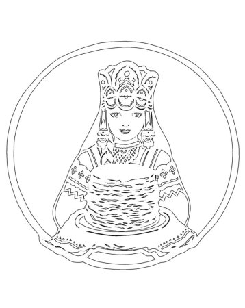 Масленица раскраска
