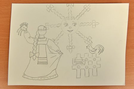 Масленица рисунок раскраска