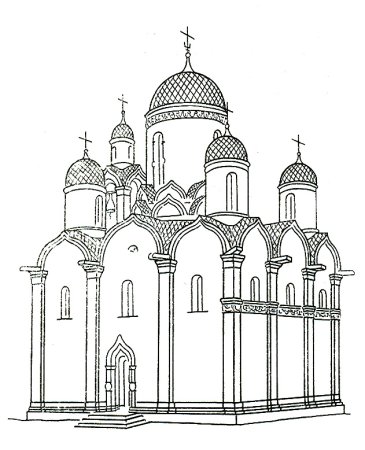 Успенский собор в Кремле зарисовка