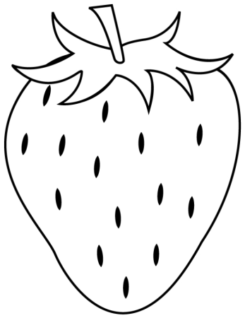 Клубника раскраска