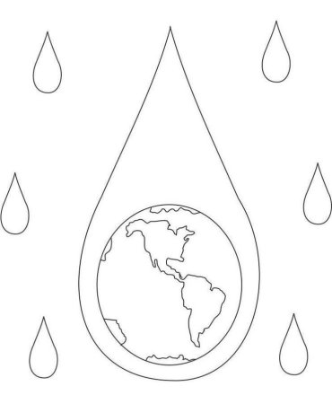День воды раскраски для детей