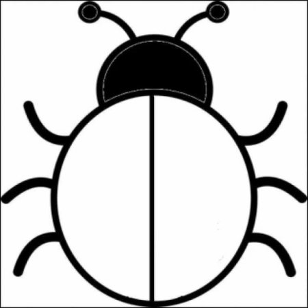 Божья коровка трафарет для детей