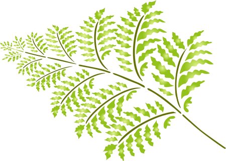 Папоротник силуэт