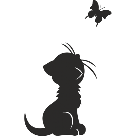 Силуэты кошек на стену