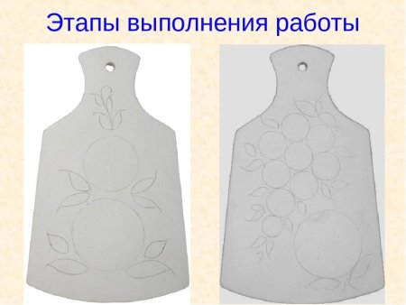 Разделочная доска Городецкая роспись 1кл