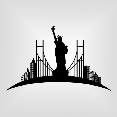 Силуэт города Нью Йорк