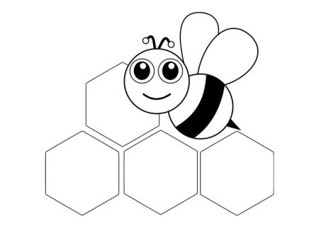 Раскраска пчела для детей 3-4 лет