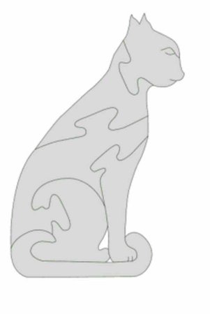 Трафарет кошки для выпиливания лобзиком
