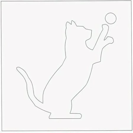 Трафарет кошка на окошке рисунок (44 фото)