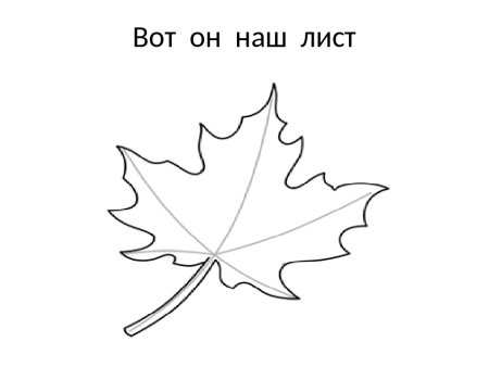 Листья клена рисунок для детей 1 класса