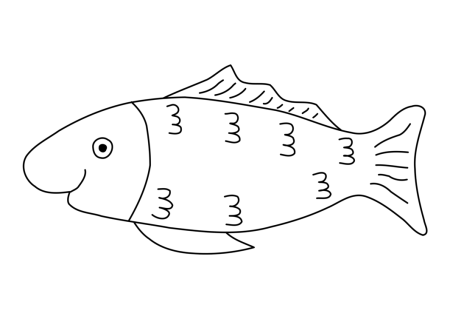 Рыба раскраска