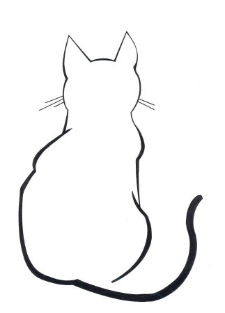 Трафарет кошки