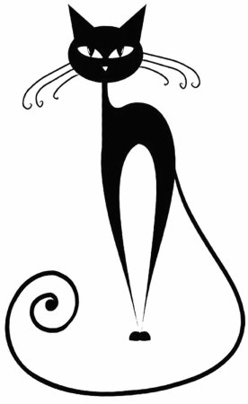 Трафарет кошки