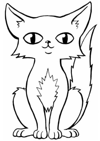 Шаблон кошки для рисования