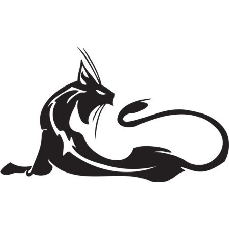 Трафарет тату кошка