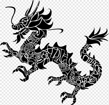 Eastern Dragon монохромный