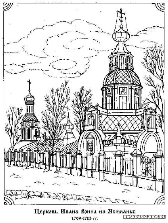 Церковь карандашом