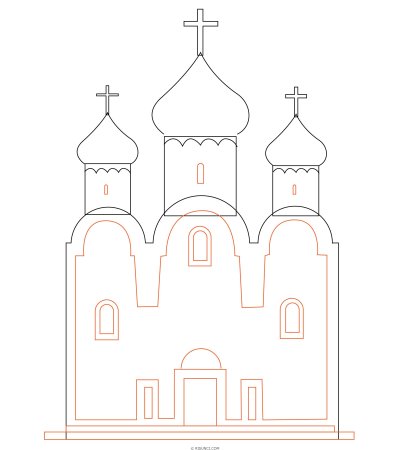 Храм раскраска для детей
