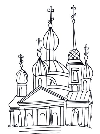 Трафарет храма