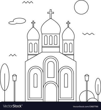 Храм раскраска для детей