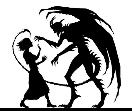 Демон черный силуэт