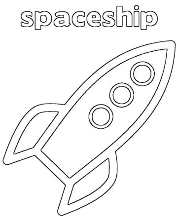 Космический корабль трафарет для детей