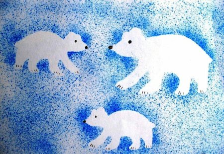 Рисование белый медведь старшая группа