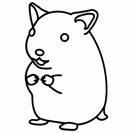 Хомяк трафарет