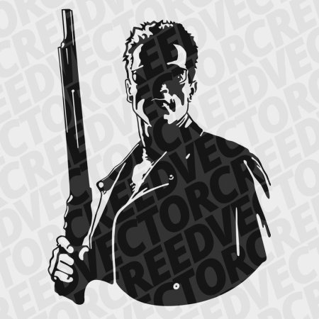 Арнольд Шварценеггер Терминатор вектор