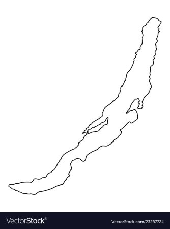 Контур Байкала вектор