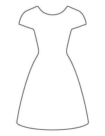 Платье раскраска для детей