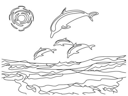 Трафарет рисунок море (42 фото)