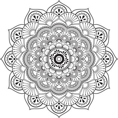 Мандала трафарет