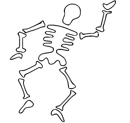 Трафарет скелет рисунок (43 фото)