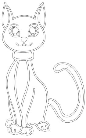 Трафарет кошки