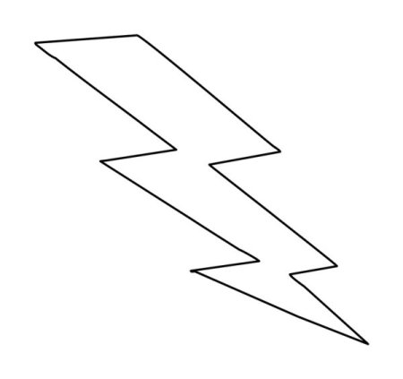 Трафарет молния для вырезания