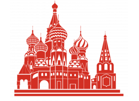 Трафарет Спасской башни Кремля для детей