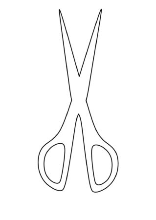 Трафарет ножницы