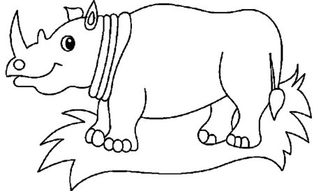 Трафарет носорог рисунок (42 фото)