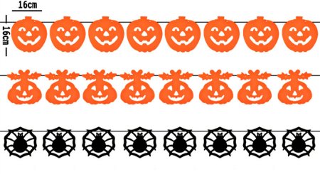 Гирлянда на Хэллоуин трафарет