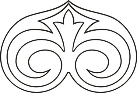 Казахский орнамент трафарет