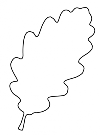 Лист дуба трафарет