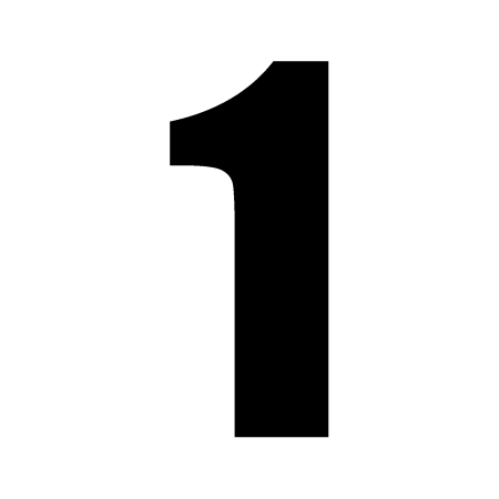 Цифра 1 трафарет
