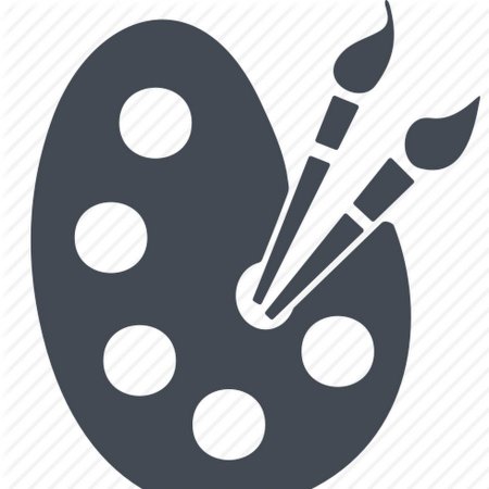 Раскраска краски и кисточка