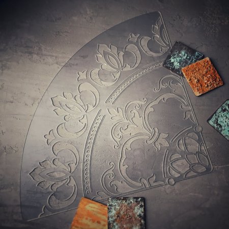 Трафаретная декоративная штукатурка